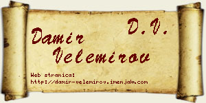 Damir Velemirov vizit kartica